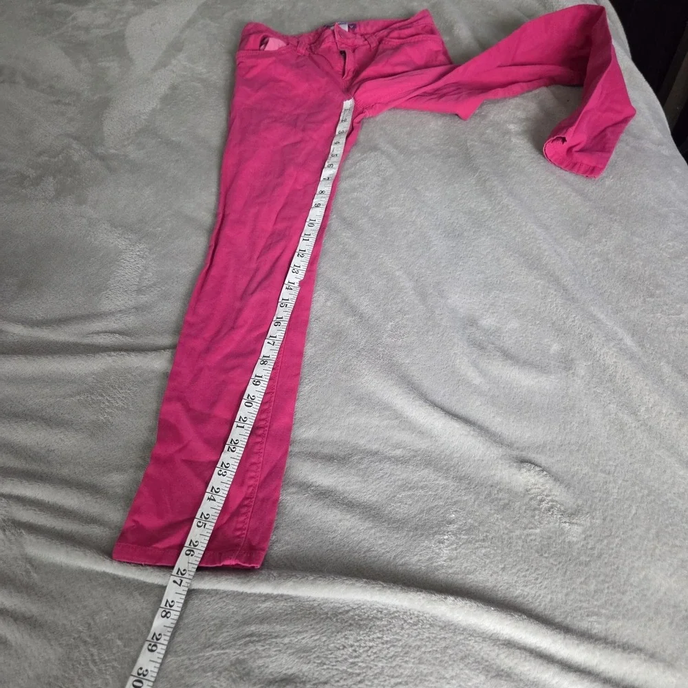 Old Navy Pants Girls 12 Pink Super Skinny Twill Stretch Zip Fly Casual School